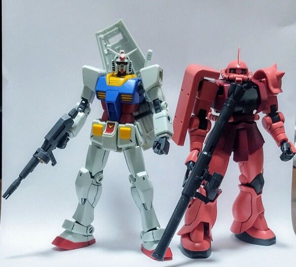 【ジャンク】HGガンダム&HGシャア専用ザク