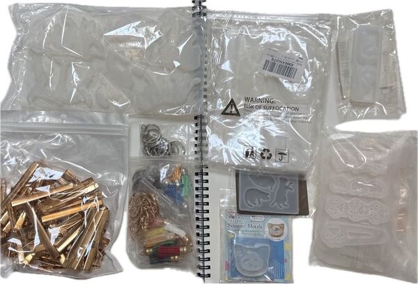 星座 羽 ヘアピン用 キーホルダー用 音楽風 猫 レジン用シリコンモールド 諸々セット