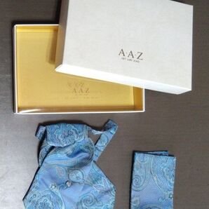 【中古品】ART AIRY ZONE クロスタイ ポケットチーフ ペイズリー柄