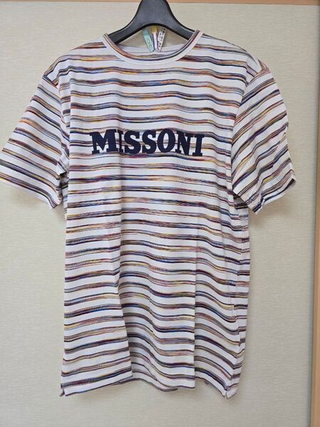 MISSONI マルチボーダー柄 Tシャツ メンズ