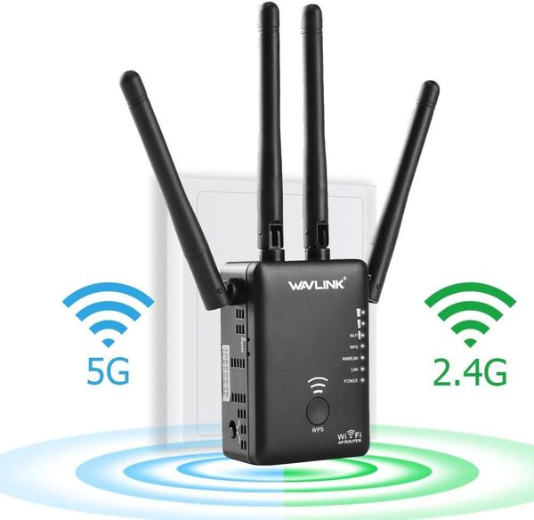 WAVLINK Wifi 無線LAN 中継器 11ac/n/a/g/b 867+300Mbps 1200Mbps コンセント直挿
