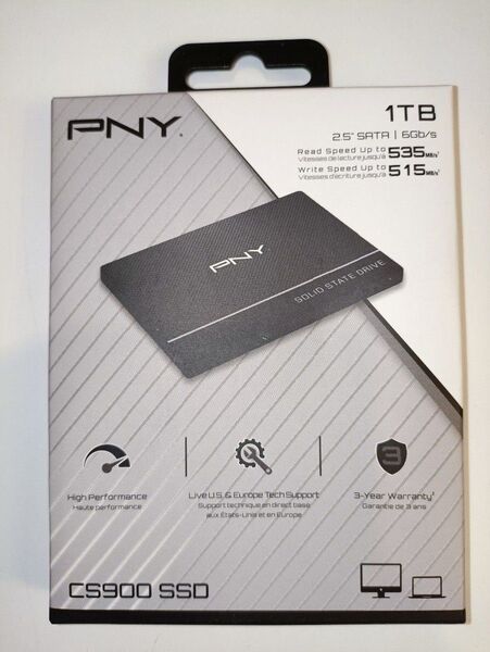PNY 2.5インチ SATA3 内蔵SSD 1TB(1000GB) SSD7CS900-1TB-RB