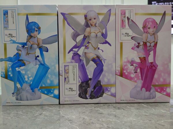 Re ゼロから始める異世界生活 1/7スケールフィギュア エミリア レム ラム ジュエルプリンセス