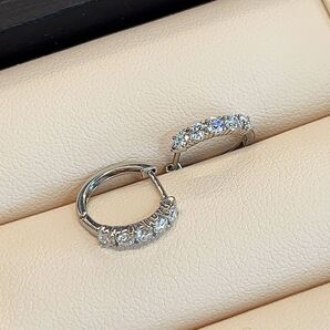 ラボグロウンダイヤモンドフープピアスk18