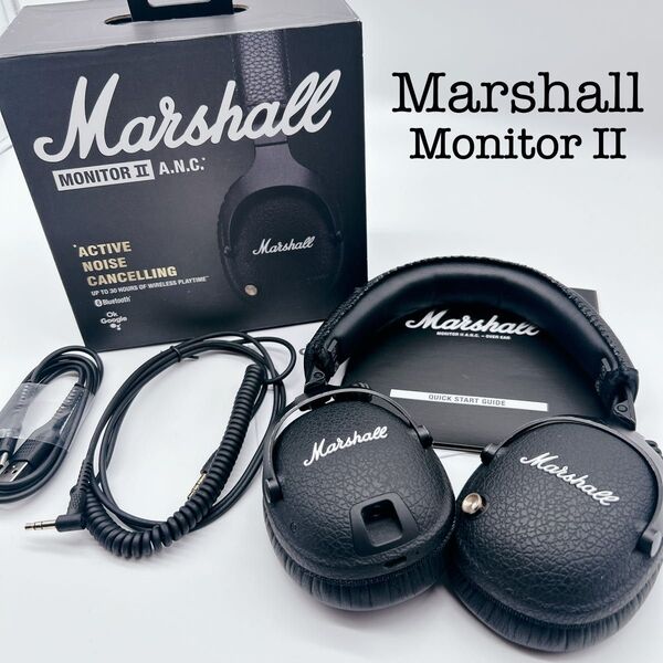 Marshall Monitor II A.N.C. マーシャル 動作確認済 ヘッドフォン ブラック ワイヤレスヘッドホン
