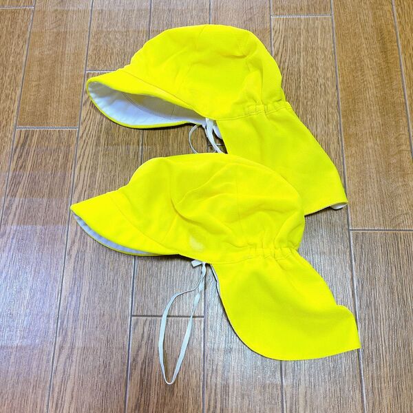 カラー帽子 運動帽 日除け付き 2つ