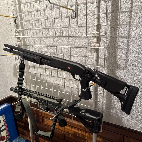 cyma レミントンm870 ロング リトラクタブルストック フルメタルショットガン マガジン9つ 付き