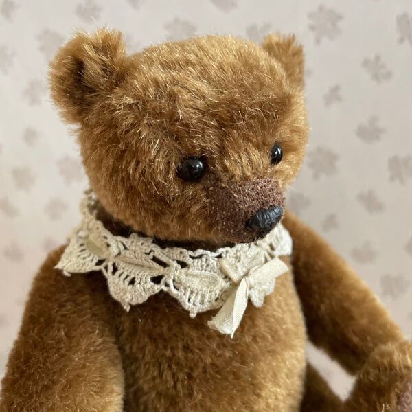 ハンドメイド テディベア レース襟飾り Aerlinn Bears 海外作家 18cm アーティストベア