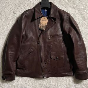 未使用 タグ付 入手困難 Johnson Bros ジョンソンブロス ダッパーズ ゴートレザー スポーツジャケット 44 2XL