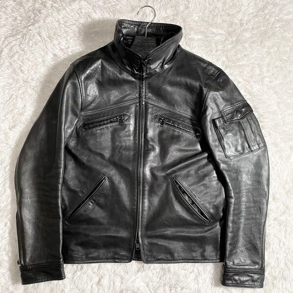 Nonnative ノンネイティブ ボンバージャケット レザージャケット ブラック サイズ1