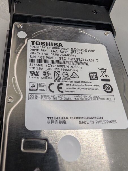 TOSHUBA 2.5" HDD 1tb