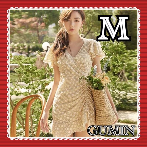 大人気 水着 ワンピース 花柄 フラワー ベージュ オシャレ 可愛い キュート 普段着 お買い得 海外旅行 温水プール 海 M
