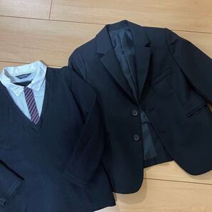 コムサイズム 110cm 美品 フォーマルスーツ ジャケット シャツ ネクタイ スーツ 110 セットアップ 110サイズ 結婚式