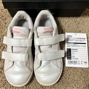adidas GRANDCOURT スニーカー 16センチ ホワイト/ピンク