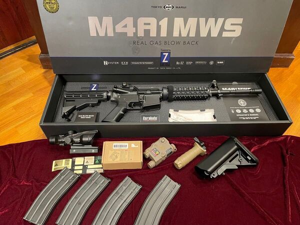 東京マルイ M4MWS ガスブローバック ACOG、PEQ-15セット