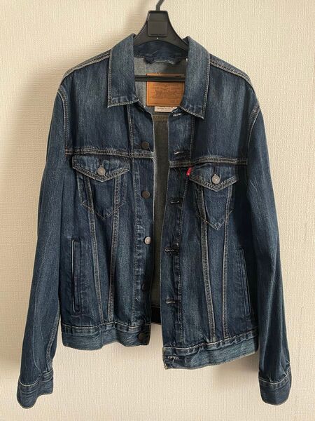 美品 リーバイス プレミアム デニム デニムジャケット アメカジ インディゴ 青 レディース S Levi