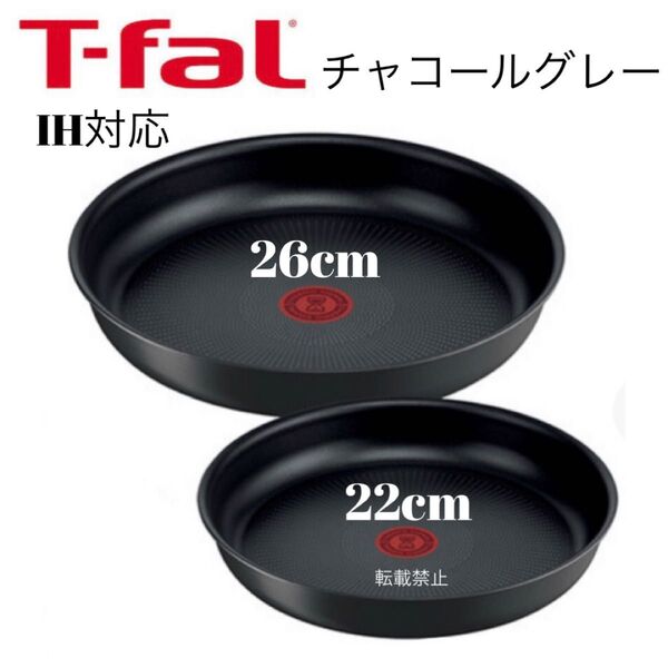 ティファール チャコールグレー フライパン 22cm 26cm