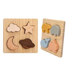 はめこみパズル 8点 知育玩具 木製 形合わせ シリコン ギフト プレゼント