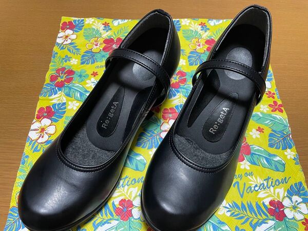 Re:getA ストラップシューズ レディース 24.0cm ブラック