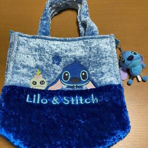 Disney リロアンドスティッチ トートバッグ マスコット付き