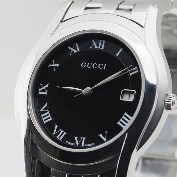 【稼働品】グッチ GUCCI 5500M メンズ 腕時計 電池式(クオーツ)