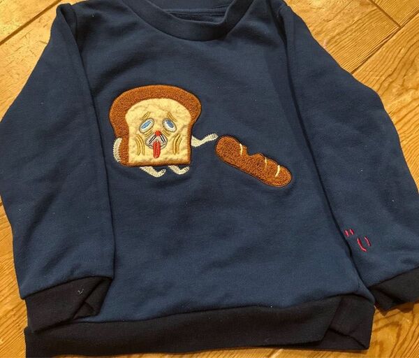 グラニフ graniph パンどろぼう 刺繍 トレーナー 100