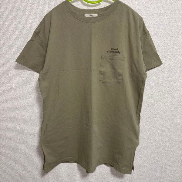 未着用 cepo セポ 半袖 Tシャツ チュニック 薄カーキ色