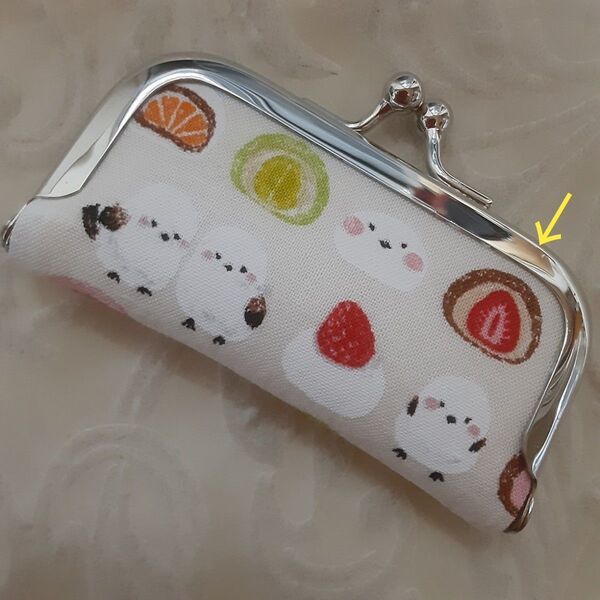 がま口 印鑑ケース小物入れ小鳥シマエナガ ハンドメイド