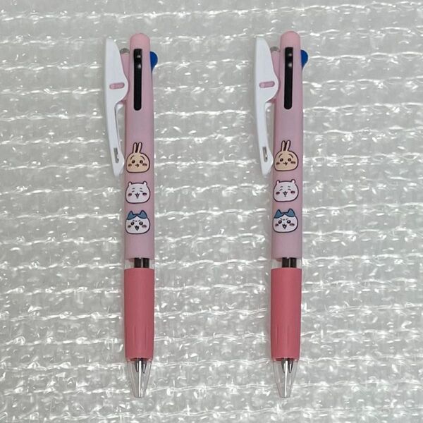 カミオジャパン ちいかわ ハチワレ うさぎ ジェットストリーム 3色ボールペン 0.5mm ピンク 2本セット