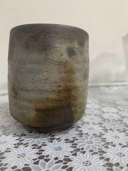 未使用 榊原啓司 備前焼 湯呑み 湯のみ 高さ8.5cm 径7.2cm
