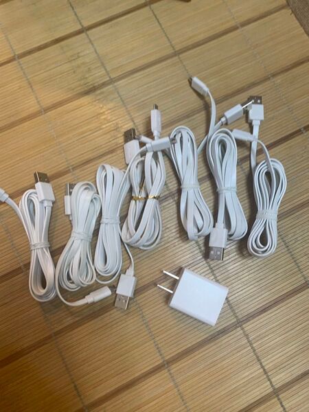 micro USB 充電ケーブル TYPE-B タイプB USBケーブル 1mx7本 ACアダプター