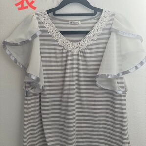 アクシーズファム フリルスリーブ Tシャツ トップス ホワイト