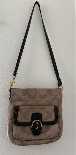 COACH コーチ ショルダーバッグ シグネチャー ベージュ