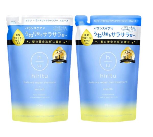 ヒリツ バランスリペア スムース シャンプー トリートメント つめかえ用 hiritu
