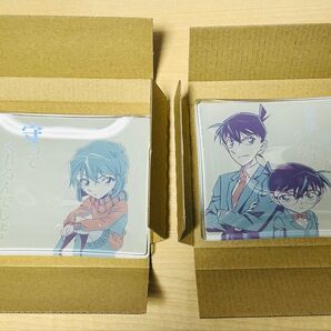 名探偵コナンFILE.2 D賞 偏光雲母ガラスプレート (新一&コナン . 灰原哀 )、ナゾルトデールステーショナリー2種
