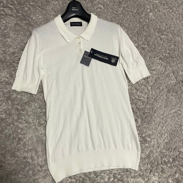 新品 タグ付き JOHN SMEDLEY 半袖 ニットポロシャツ サイズM