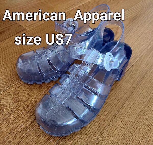 American Apparel クリアサンダル US7 24.0cm