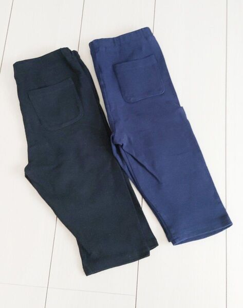 未着用 未使用 無印良品 120センチ 五分丈 レギンス 半ズボン パンツ セット