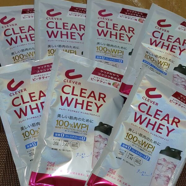 CLEVER クリアホエイプロテイン ピーチティー味 7個 まとめ売り