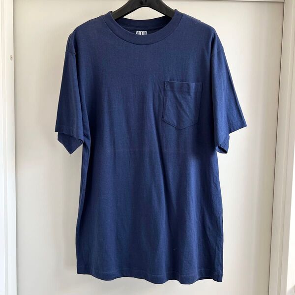 Tシャツ カットソー ネイビー メンズ Mサイズ 肩幅49cm 着丈73cm