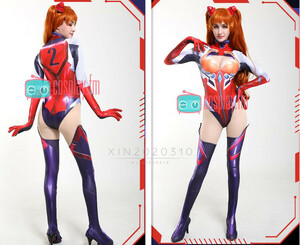  modification version high quality type wave * Aska * Langley plug suit costume play clothes Neon Genesis Evangelion mountain under ....+ shoes cover manner ( wig shoes optional )