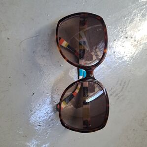 kate spade new york サングラス ブラウン系 ストライプ