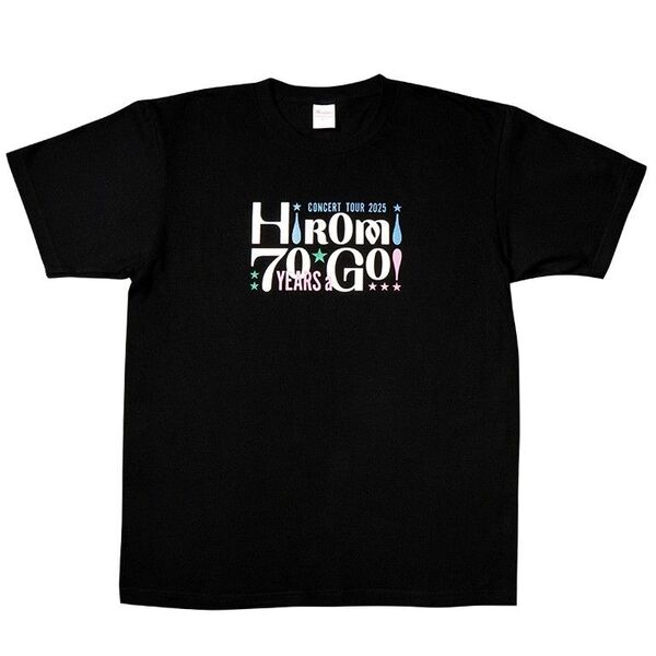 ★新品未開封★郷ひろみ Live tour 2025「70 YEARS a GO!」ツアーTシャツ ブラック Lサイズ 綿100%