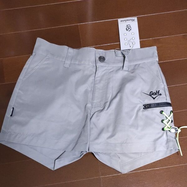 新品 1サイズ(M) ラッセルノレディースショートパンツ グレー 灰色 ハーフパンツ
