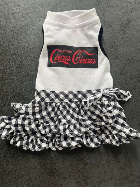 サーカスサーカス 犬服 チェック ワンピース xxs
