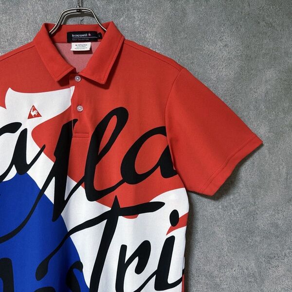 le coq sportif golf ルコック ビッグロゴ 半袖 ポロシャツ メンズ ゴルフ