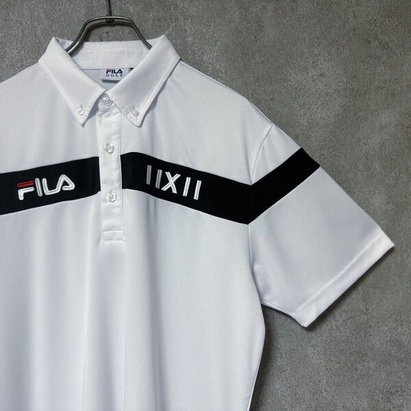 FILA GOLF フィラゴルフ ロゴ 半袖 ポロシャツ ゴルフ ウェア 人気 メンズ