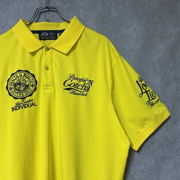 GOTCHA GOLF ガッチャゴルフ ロゴ ポロシャツ ゴルフ ウェア 半袖 メンズ