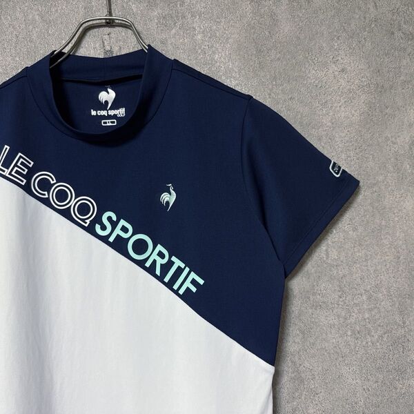 le coq sportif golf ルコック ビッグロゴ モックネックシャツ レディース 半袖 ゴルフ ウェア