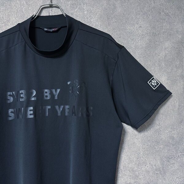 SY32 エスワイサーティトゥ ゴルフウェア モックネックシャツ XL ブラック メンズ ゴルフ ウェア